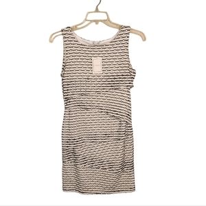 Adore sleeveless black and white sheath dress size M
